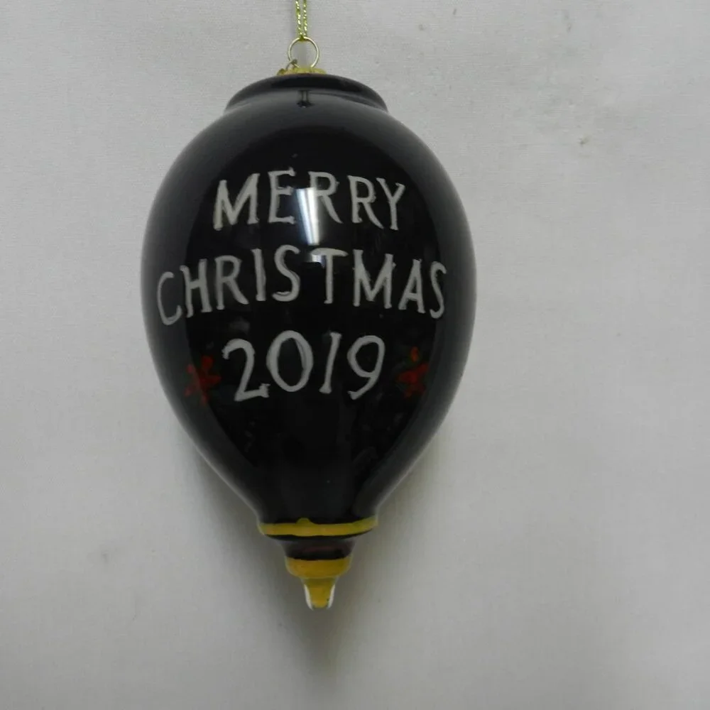Nutcracker Christmas Tear Drop Glass Ornament Li Bien Hand painted 2019 w/ Box